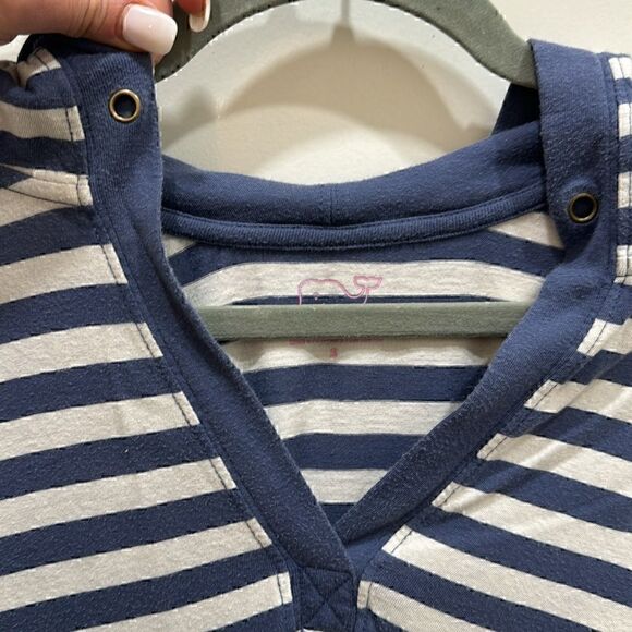 Vineyard  Vines Lightweight Hoodie Blue Stripes Size Small - Picture 7 of 9